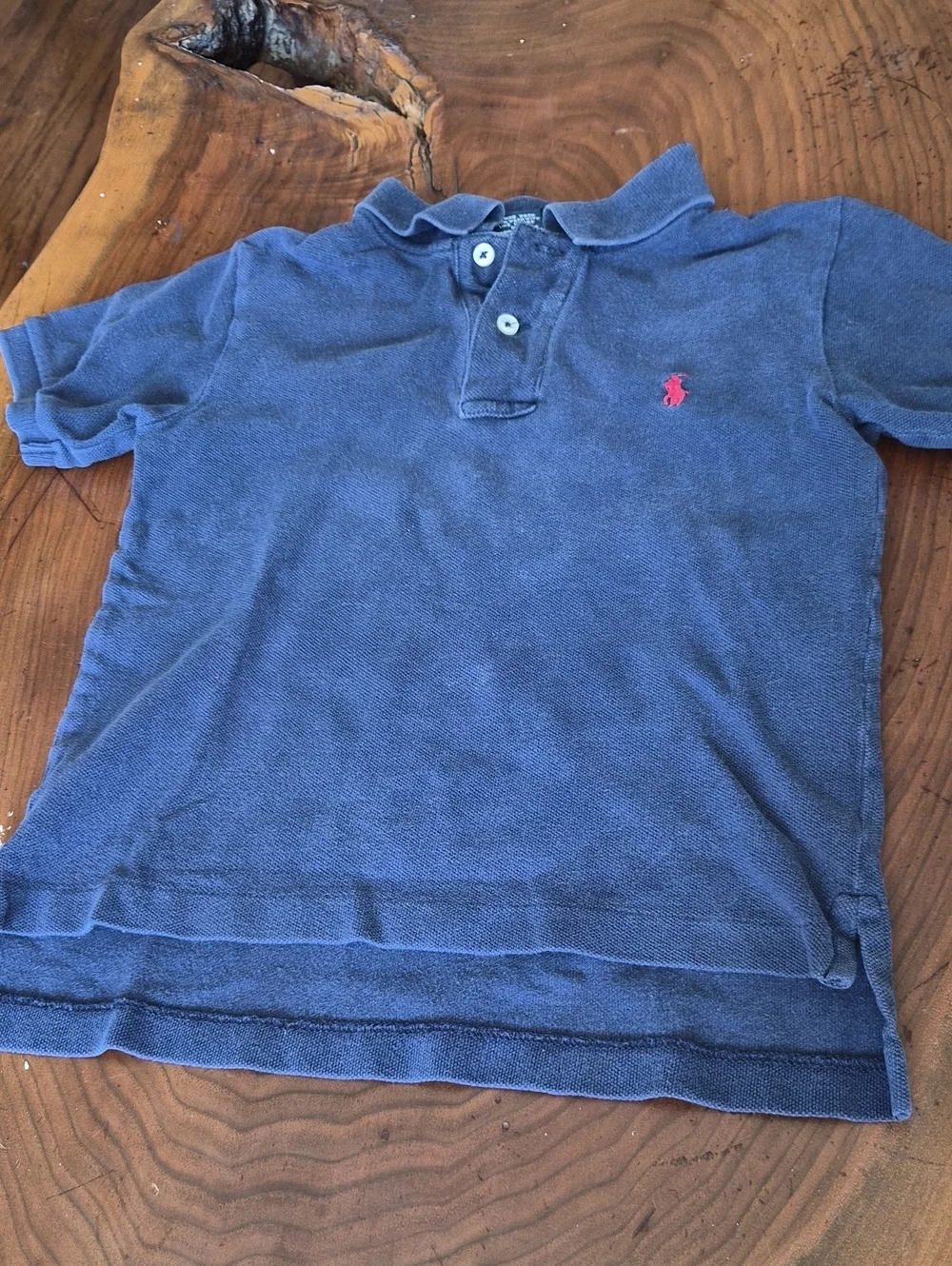 Ralph Lauren Blue Polo with Red Pony Embroidery